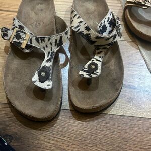Animal Print Buckle Sandals